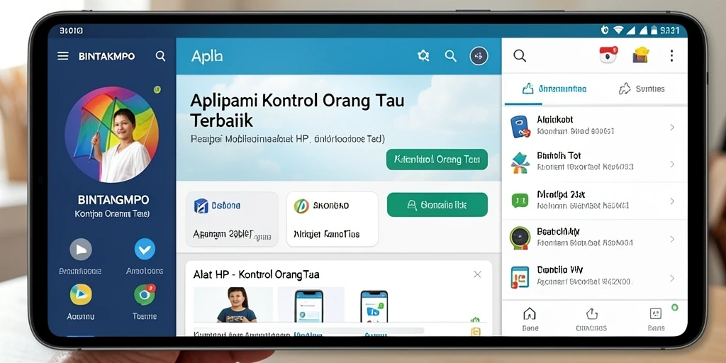 Tampilan antarmuka BINTANGMPO yang memudahkan kontrol orang tua.