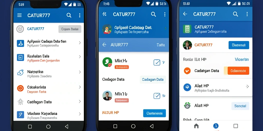 Antarmuka CATUR777 yang mudah digunakan untuk cadangan data.