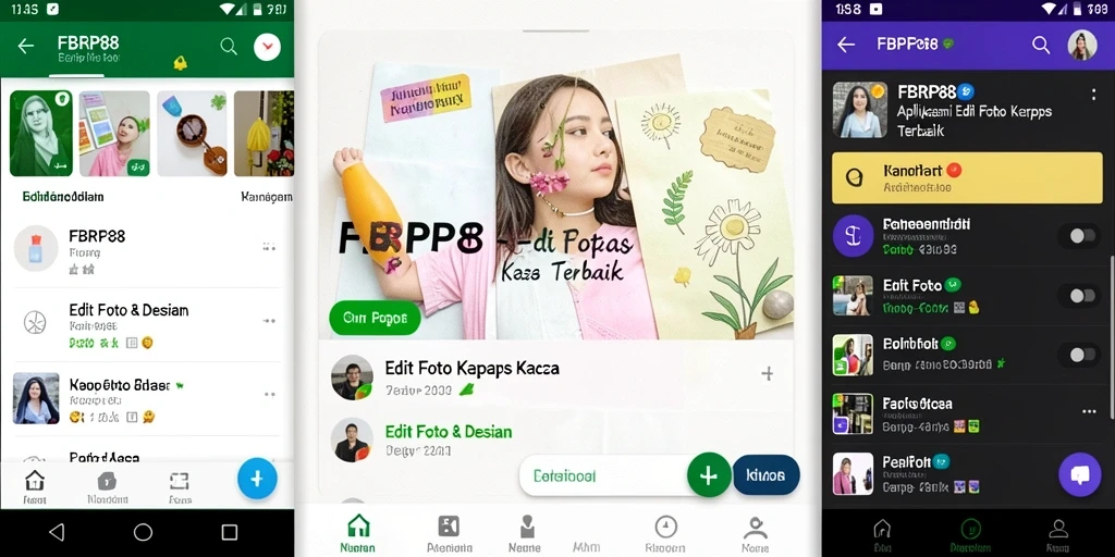 Antarmuka intuitif FBRP88 untuk pengeditan foto kertas kaca.