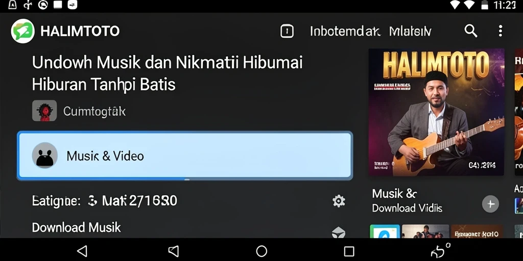 Antarmuka HALIMTOTO yang intuitif untuk Download Musik.