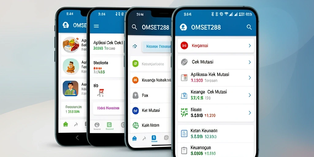 Tampilan antarmuka aplikasi Cek Mutasi OMSET288 yang intuitif.