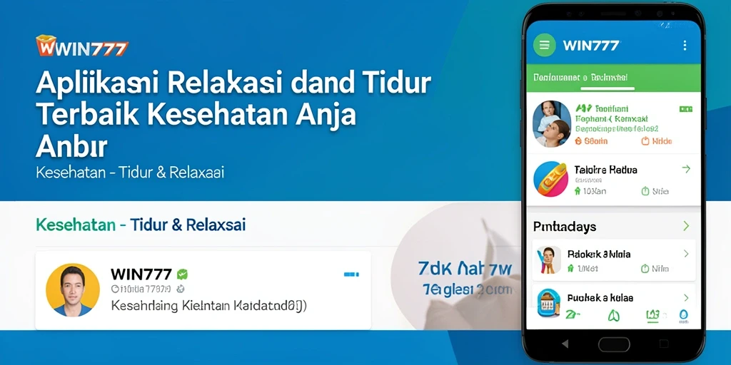 Tampilan antarmuka aplikasi WIN777 yang menenangkan untuk tidur.