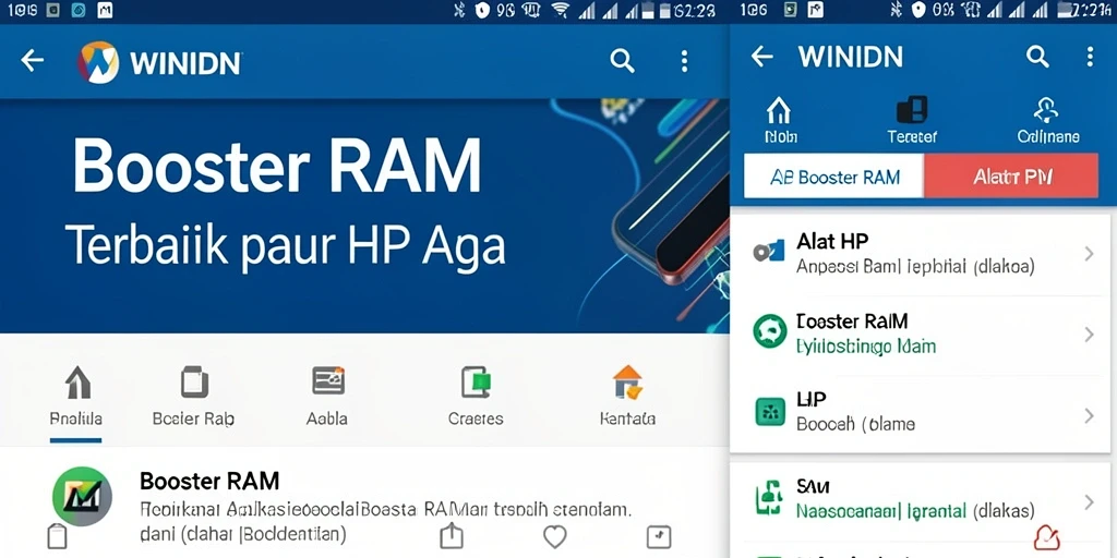 Tampilan antarmuka WINIDN yang sederhana dan efisien untuk mengoptimalkan RAM.