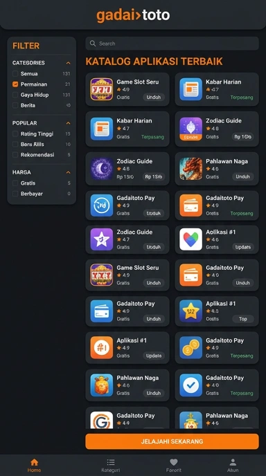 Gadaitoto – Indeks Aplikasi Populer dan Kanal Uji Terunik
