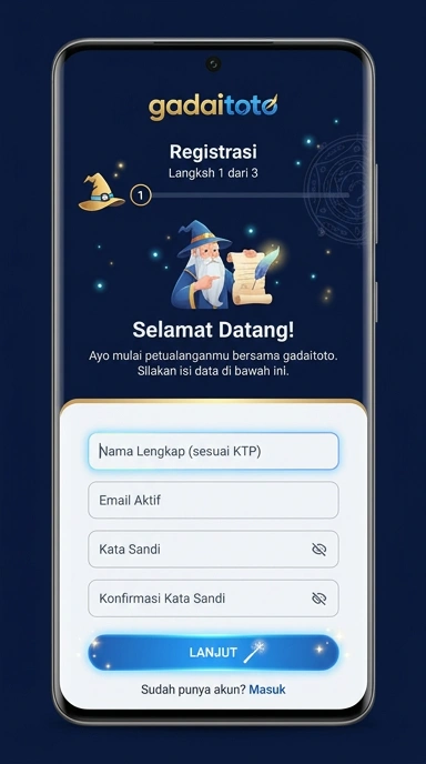 Buat Akun Baru di Gadaitoto untuk Pengguna Android